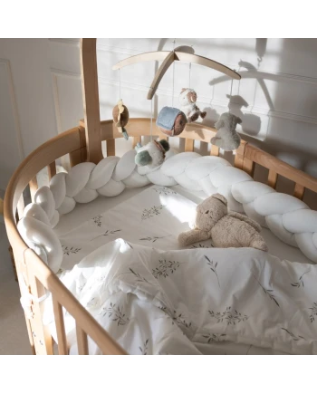 Junior beddengoedset 90x120 – Groene takjes | Waldin