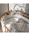 Junior beddengoedset 90x120 – Groene takjes | Waldin