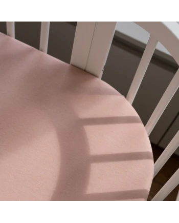 Hoeslaken van katoen 93x65 voor 5in1 Babybed - Roze | Waldin