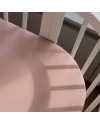 Hoeslaken van katoen 93x65 voor 5in1 Babybed - Roze | Waldin