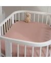 Hoeslaken van katoen 93x65 voor 5in1 Babybed - Roze | Waldin