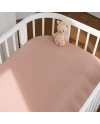 Hoeslaken van katoen 93x65 voor 5in1 Babybed - Roze | Waldin