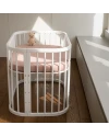 Hoeslaken van katoen 93x65 voor 5in1 Babybed - Roze | Waldin