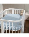 Hoeslaken van katoen 93x65 voor 5in1 Babybed - Blauw | Waldin