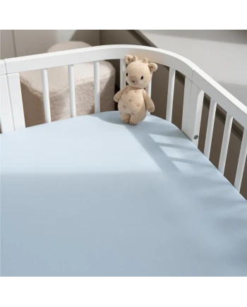 Hoeslaken van katoen 93x65 voor 5in1 Babybed - Blauw | Waldin
