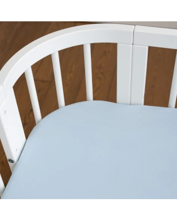 Hoeslaken van katoen 93x65 voor 5in1 Babybed - Blauw | Waldin