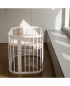 Hoeslaken van katoen 93x65 voor 5in1 Babybed - Taupe | Waldin