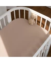 Hoeslaken van katoen 93x65 voor 5in1 Babybed - Taupe | Waldin
