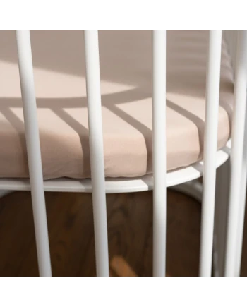 Hoeslaken van katoen 93x65 voor 5in1 Babybed - Taupe | Waldin