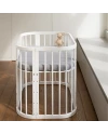 Hoeslaken van katoen 93x65 voor 5in1 Babybed - Grijs | Waldin