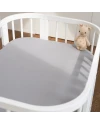 Hoeslaken van katoen 93x65 voor 5in1 Babybed - Grijs | Waldin