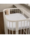 Hoeslaken van katoen 93x65 voor 5in1 Babybed - Wit | Waldin