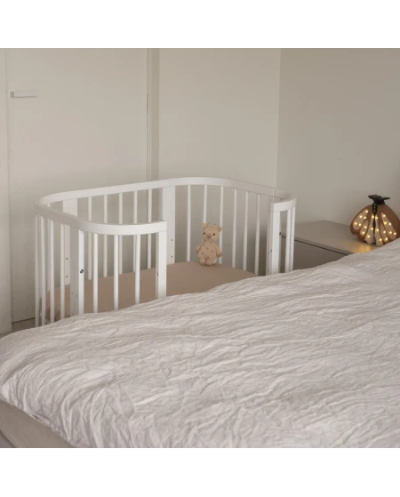 5in1 kinderbed met matras en wiegoptie - Wit | Waldin
