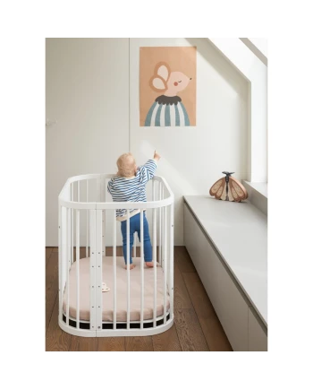 Wit 5-in-1 babybedje met wieg | Waldin