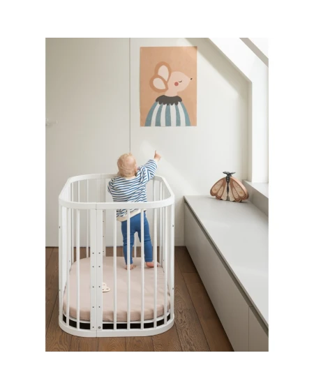5in1 kinderbed met matras en wiegoptie - Wit | Waldin