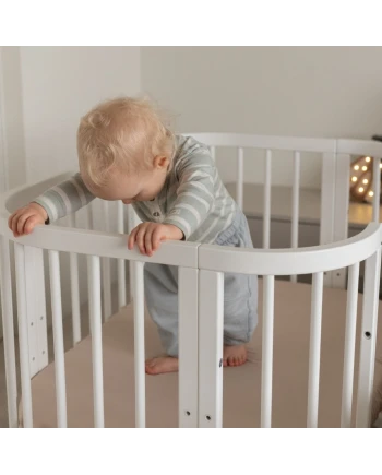 Wit 5-in-1 babybedje met wieg | Waldin