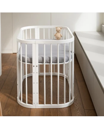 Wit 5-in-1 babybedje met wieg | Waldin