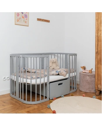 7in1 kinderbed met matras Grijs | Waldin