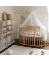 Tule wieghemel Ecru + hemelstandaard