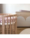 Velours gevlochten bedomrander 210 cm - Vuilroze | Waldin