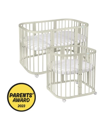 7-in-1 babybed met matras - Olijfgroen | Waldin