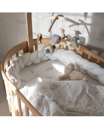 Baby wikkeldeken 2in1 dekbed en kussen – Groene takjes | Waldin