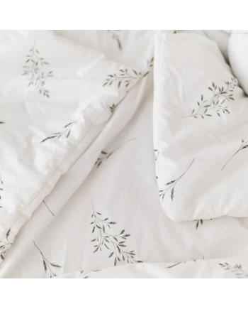 Junior beddengoedset 90x120 – Groene takjes | Waldin