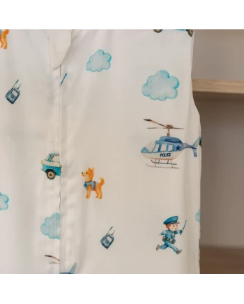 Bamboe babyslaapzak 0–6 mnd Politie | Zacht en ademend | Waldin
