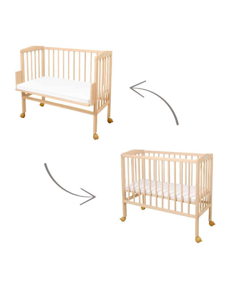 2-in-1 Kinderbed met matras - Naturel | Waldin 2-in-1 Kinderbed met matras - Naturel | Waldin