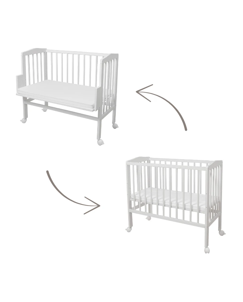 2 in 1 Kinderbed met matras - Wit | Waldin 2 in 1 Kinderbed met matras - Wit | Waldin