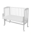 Katoenen hoeslaken voor co-sleeper 2-in-1 Waldin 90x50 cm Wit