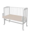 Katoenen hoeslaken voor co-sleeper 2-in-1 Waldin 90x50 cm Beige