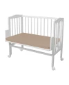 Katoenen hoeslaken voor co-sleeper 2-in-1 Waldin 90x50 cm Taupe