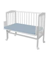 Katoenen hoeslaken voor co-sleeper 2-in-1 Waldin 90x50 cm Blauw