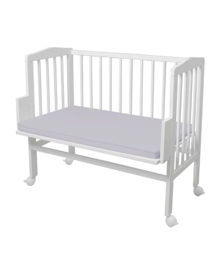 Katoenen hoeslaken voor co-sleeper 2-in-1 Waldin 90x50 cm Grijs