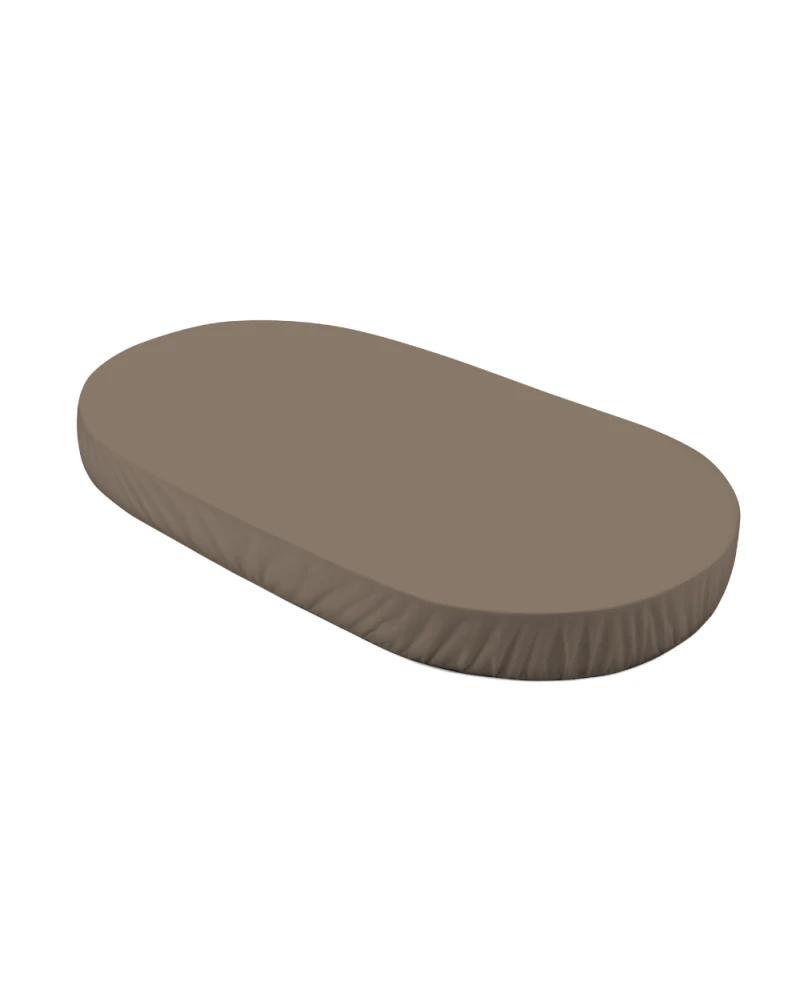 Katoenen hoeslaken 124x73 cm – Ovaal Taupe | Waldin Katoenen hoeslaken 124x73 cm – Ovaal Taupe | Waldin