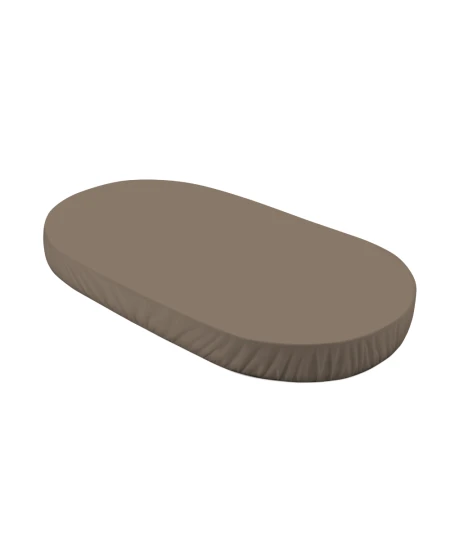 Katoenen hoeslaken 124x73 cm – Ovaal Taupe | Waldin