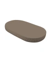 Katoenen hoeslaken 124x73 cm – Ovaal Taupe | Waldin