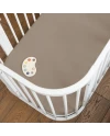 Hoeslaken van katoen 93x65 voor 5in1 Babybed - Taupe | Waldin