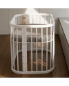 Hoeslaken van katoen 93x65 voor 5in1 Babybed - Taupe | Waldin