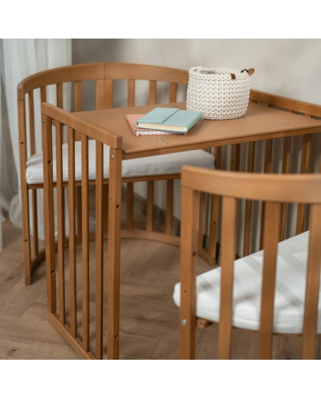 Ovale 7-in-1 babybed met matras - Vintage | Waldin