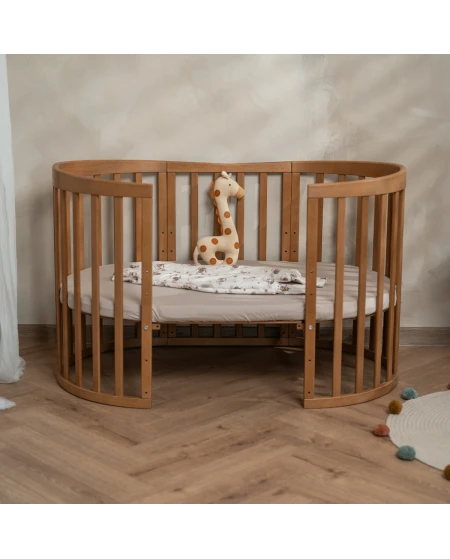 Ovale 7-in-1 babybed met matras - Vintage | Waldin