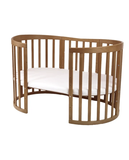 Ovale 7-in-1 babybed met matras - Vintage | Waldin