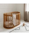 Ovale 7-in-1 babybed met matras - Vintage | Waldin