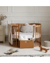 Ovale 7-in-1 babybed met matras - Vintage | Waldin