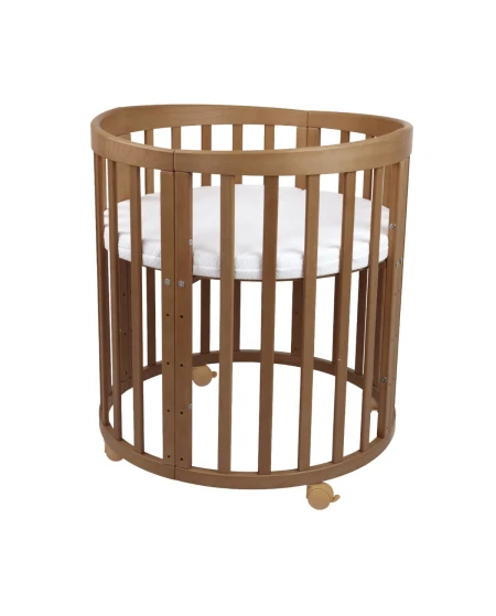 Ovale 7-in-1 babybed met matras - Vintage | Waldin