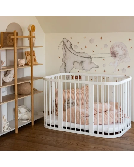 7in1 kinderbed met matras Wit | Waldin