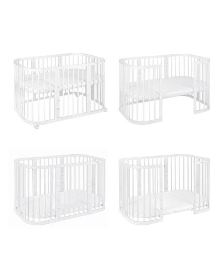 7in1 kinderbed met matras Wit | Waldin