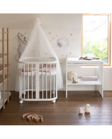 7in1 kinderbed met matras Wit | Waldin