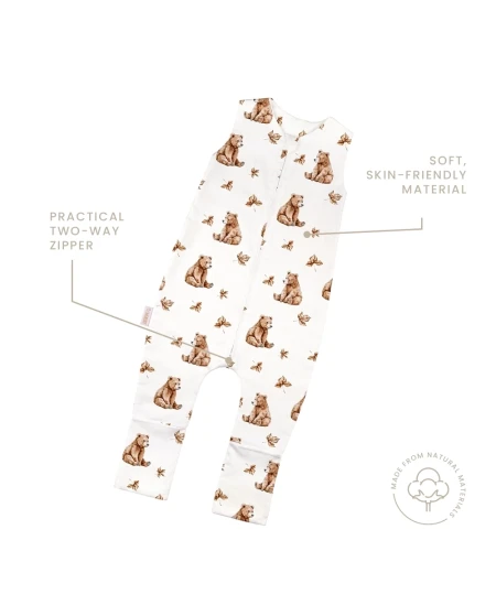 Katoenen slaapzak met pijpen voor kinderen 1–2 jaar | Waldin